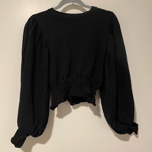 Zara Black Sweater Crop Top